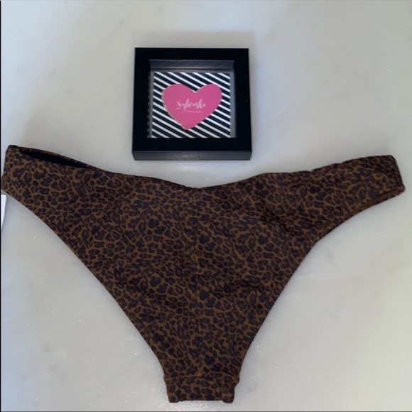 🔥 LA Hearts Leopard Cropped Bikini Top Set NWT - Picture 12 of 14